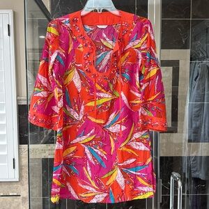 Trina Turk swim coverup, size M, like new condition, worn once.